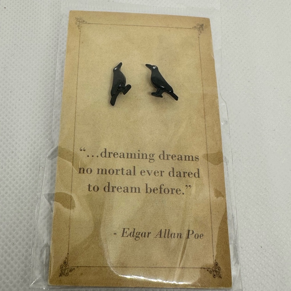 Edgar Allan Poe “The Raven” Earrings